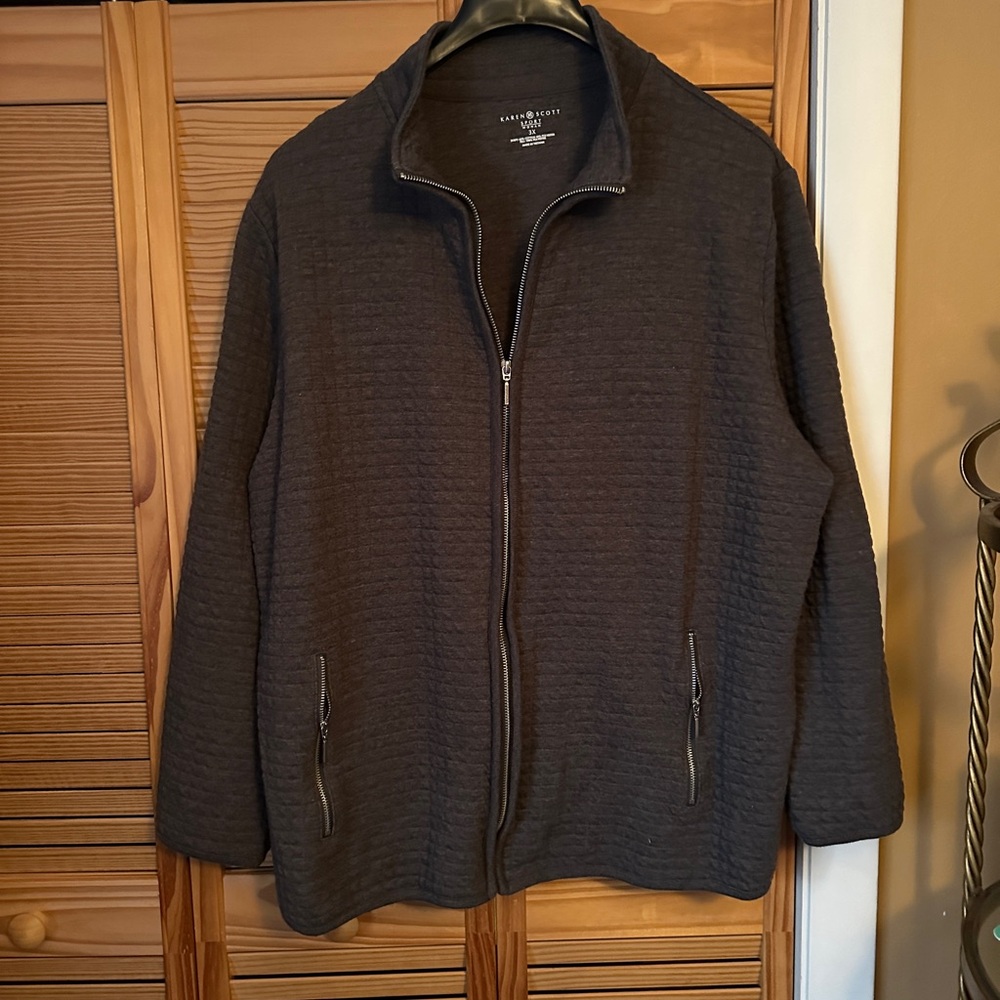 Women’s Karen Scott quilted sweater - Grey